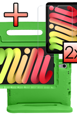 NoXx NoXx iPad Mini 7 Kinderhoes Met 2x Screenprotector - Groen
