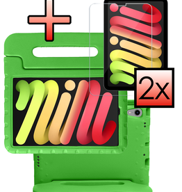 NoXx NoXx iPad Mini 7 Kinderhoes Met 2x Screenprotector - Groen