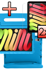 NoXx NoXx iPad Mini 7 Kinderhoes Met 2x Screenprotector - Blauw