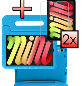 NoXx NoXx iPad Mini 7 Kinderhoes Met 2x Screenprotector - Blauw