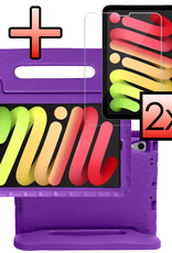 NoXx NoXx iPad Mini 7 Kinderhoes Met 2x Screenprotector - Paars