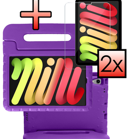 NoXx NoXx iPad Mini 7 Kinderhoes Met 2x Screenprotector - Paars