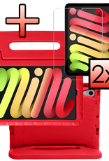 NoXx NoXx iPad Mini 7 Kinderhoes Met 2x Screenprotector - Rood