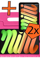 Nomfy Nomfy iPad Mini 7 Kinderhoes Met 2x Screenprotector - Roze