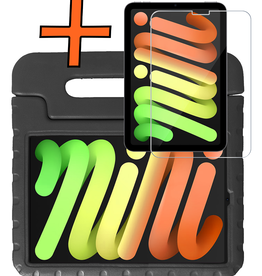 Nomfy Nomfy iPad Mini 7 Kinderhoes Met Screenprotector - Zwart