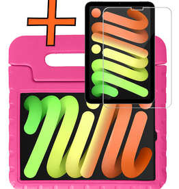 Nomfy Nomfy iPad Mini 7 Kinderhoes Met Screenprotector - Roze