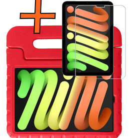 Nomfy Nomfy iPad Mini 7 Kinderhoes Met Screenprotector - Rood