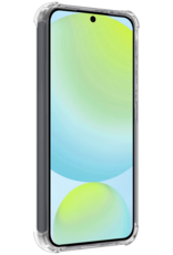 Forterra Hoesje Geschikt voor Samsung S24 FE Pashouder Case Siliconen Hoes Met 2x Screenprotector - Hoes Geschikt voor Samsung Galaxy S24 FE Hoesje Back Cover Met Pasjeshouder - Transparant