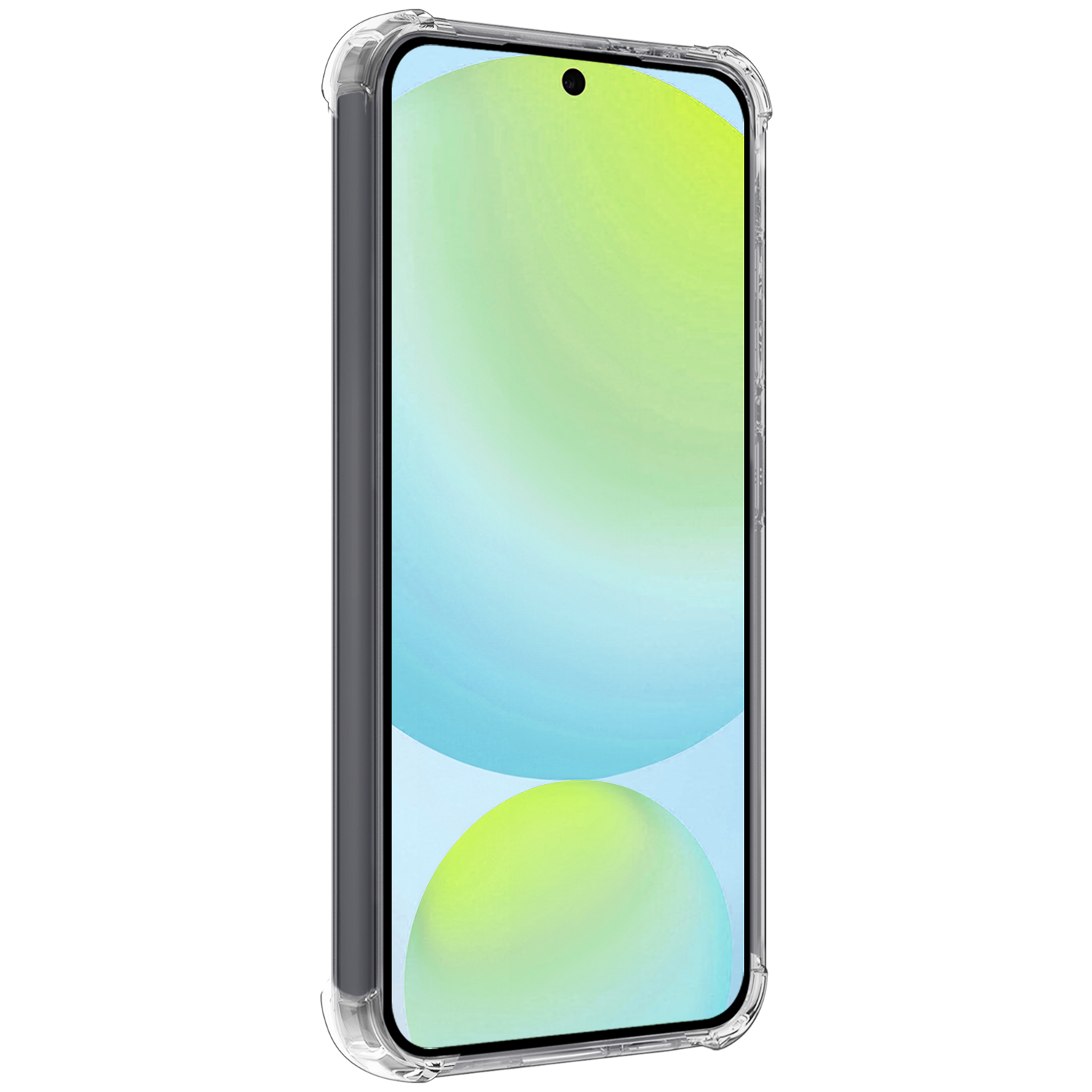 Forterra Hoesje Geschikt voor Samsung S24 FE Pashouder Case Siliconen Hoes Met 2x Screenprotector - Hoes Geschikt voor Samsung Galaxy S24 FE Hoesje Back Cover Met Pasjeshouder - Transparant