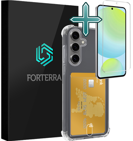 Forterra Forterra Samsung Galaxy S24 FE Hoesje Pashouder Met Screenprotector
