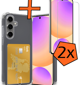 Nomfy Nomfy Samsung Galaxy S24 FE Hoesje Pashouder Met 2x Screenprotector