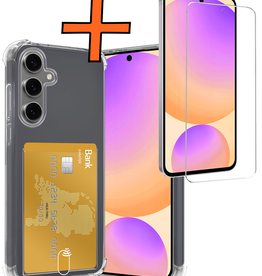 Nomfy Nomfy Samsung Galaxy S24 FE Hoesje Pashouder Met Screenprotector