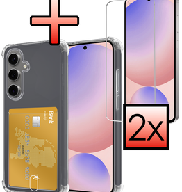 NoXx NoXx Samsung Galaxy S24 FE Hoesje Pashouder Met 2x Screenprotector