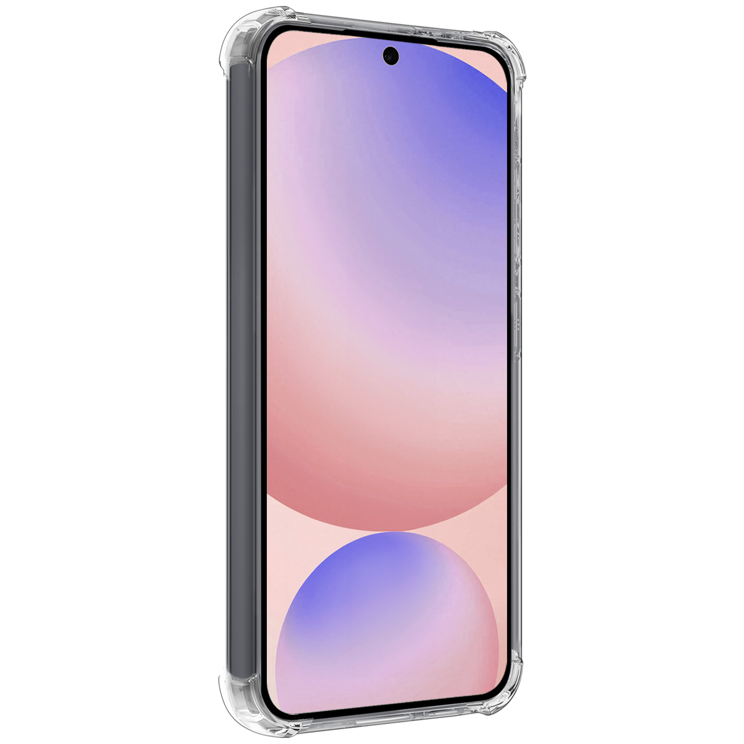 NoXx Hoes Geschikt voor Samsung S24 FE Hoesje Pasjeshouder Cover Shock Proof Case Siliconen Hoes Met Kaarthouder - Transparant