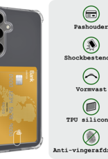 BASEY. Hoes Geschikt voor Samsung S24 FE Hoesje Shock Proof Case Hoes Met Screenprotector - Hoesje Geschikt voor Samsung Galaxy S24 FE Hoes Cover Shockproof - Transparant