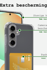 BASEY. Hoes Geschikt voor Samsung S24 FE Hoesje Shock Proof Case Hoes Met Screenprotector - Hoesje Geschikt voor Samsung Galaxy S24 FE Hoes Cover Shockproof - Transparant