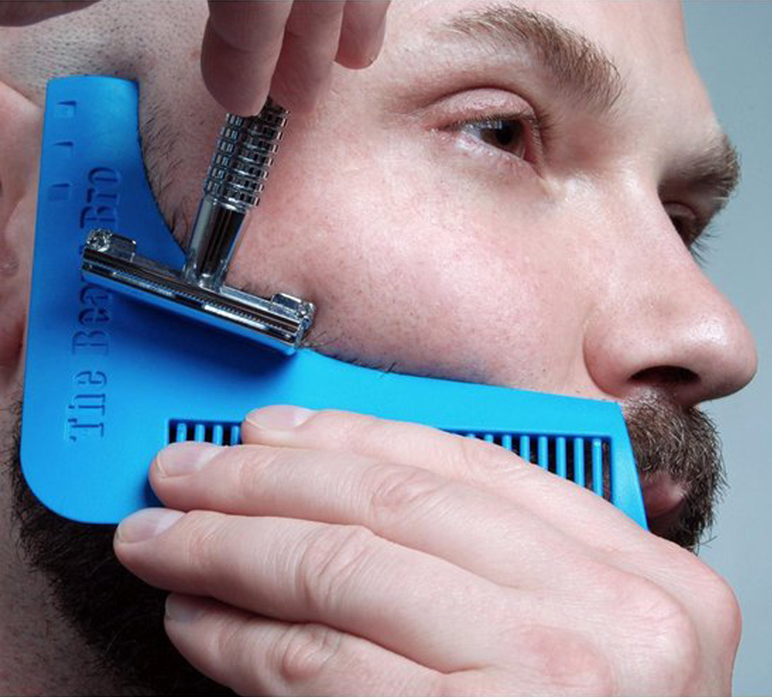 Nomfy Baardkam Baard Trimmer - Baard Kam Beard Shaper - Baard Verzorging - Blauw