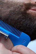 BASEY. Baard Schort En Baardkam Voor Scheren - Beard Cape Haar Opvanger Met Baard Kam Trimmer - Zwart & Blauw