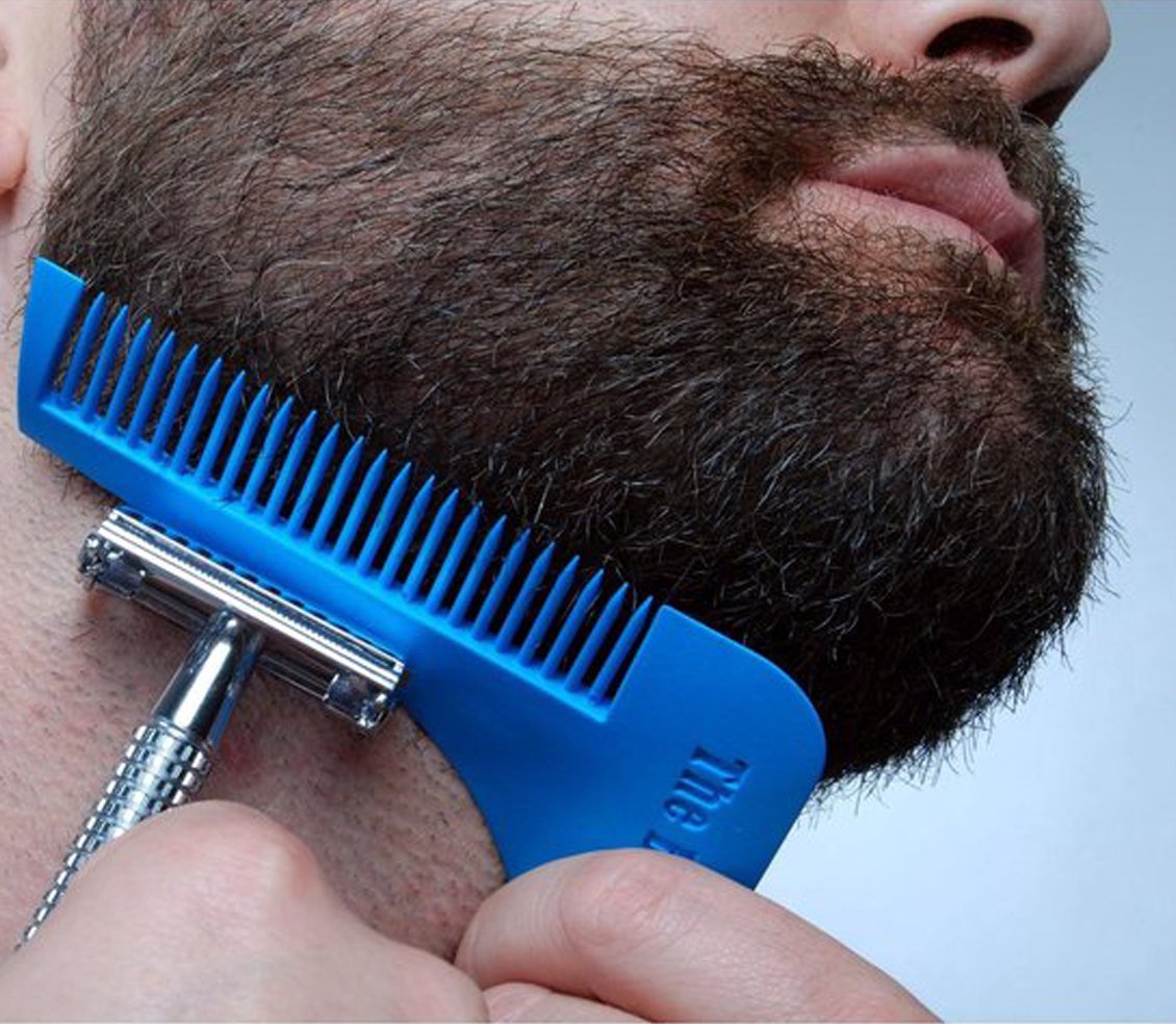 NoXx Baard Schort En Baard Kam Trimmer Baardschort Baardkam - Zwart / Blauw