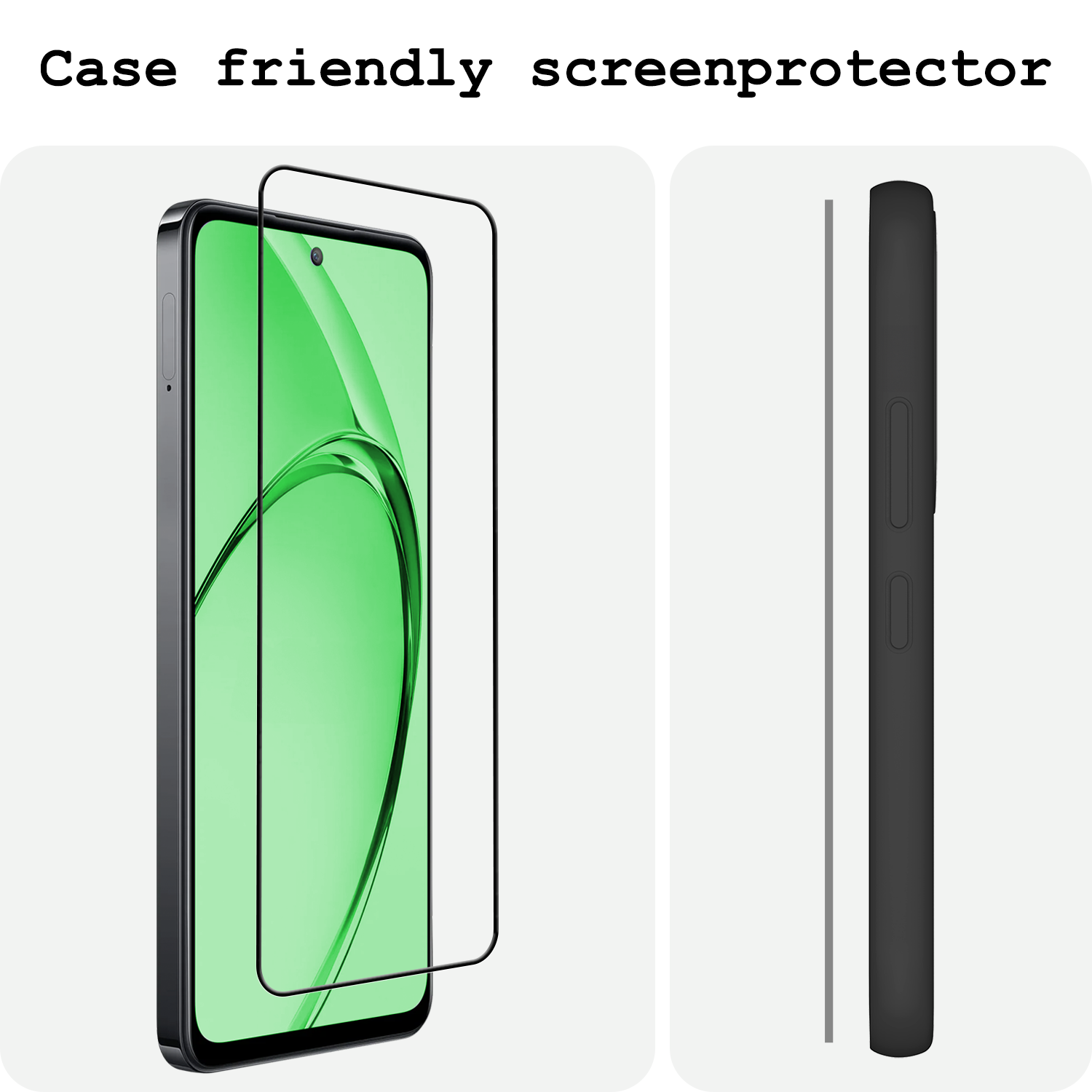 BASEY. BASEY. OPPO A80 Screenprotector Glas Full Cover - 3 PACK