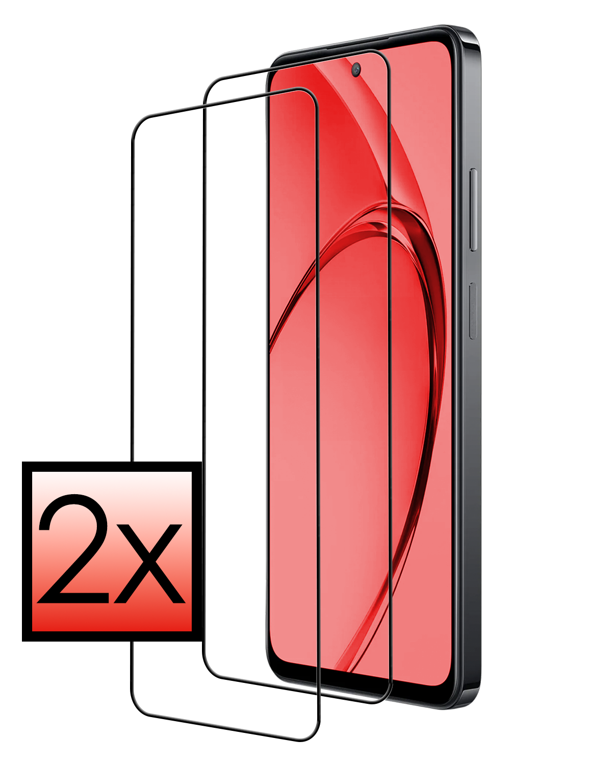 NoXx NoXx OPPO A80 Screenprotector Glas Full Cover - 2 PACK