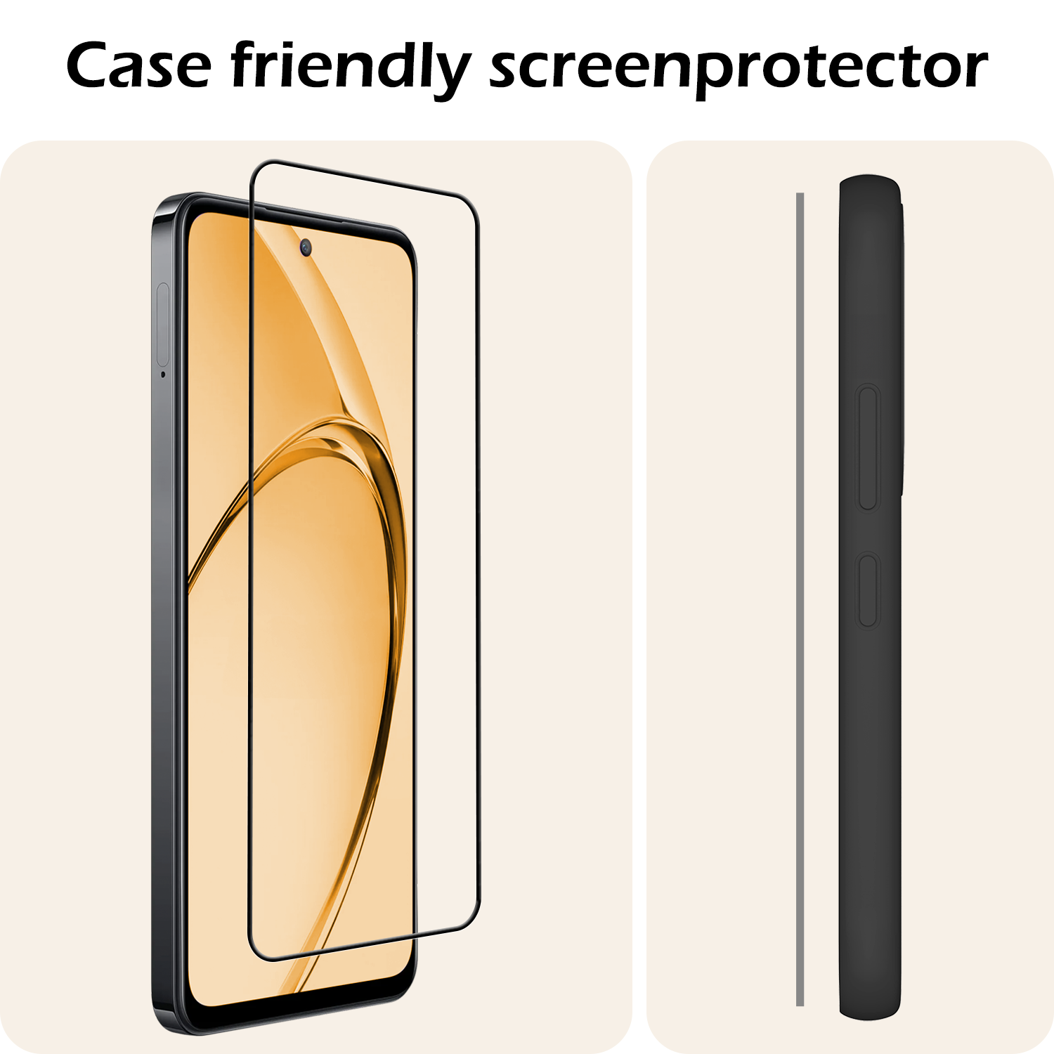 Nomfy Nomfy OPPO A80 Screenprotector Glas Full Cover - 2 PACK