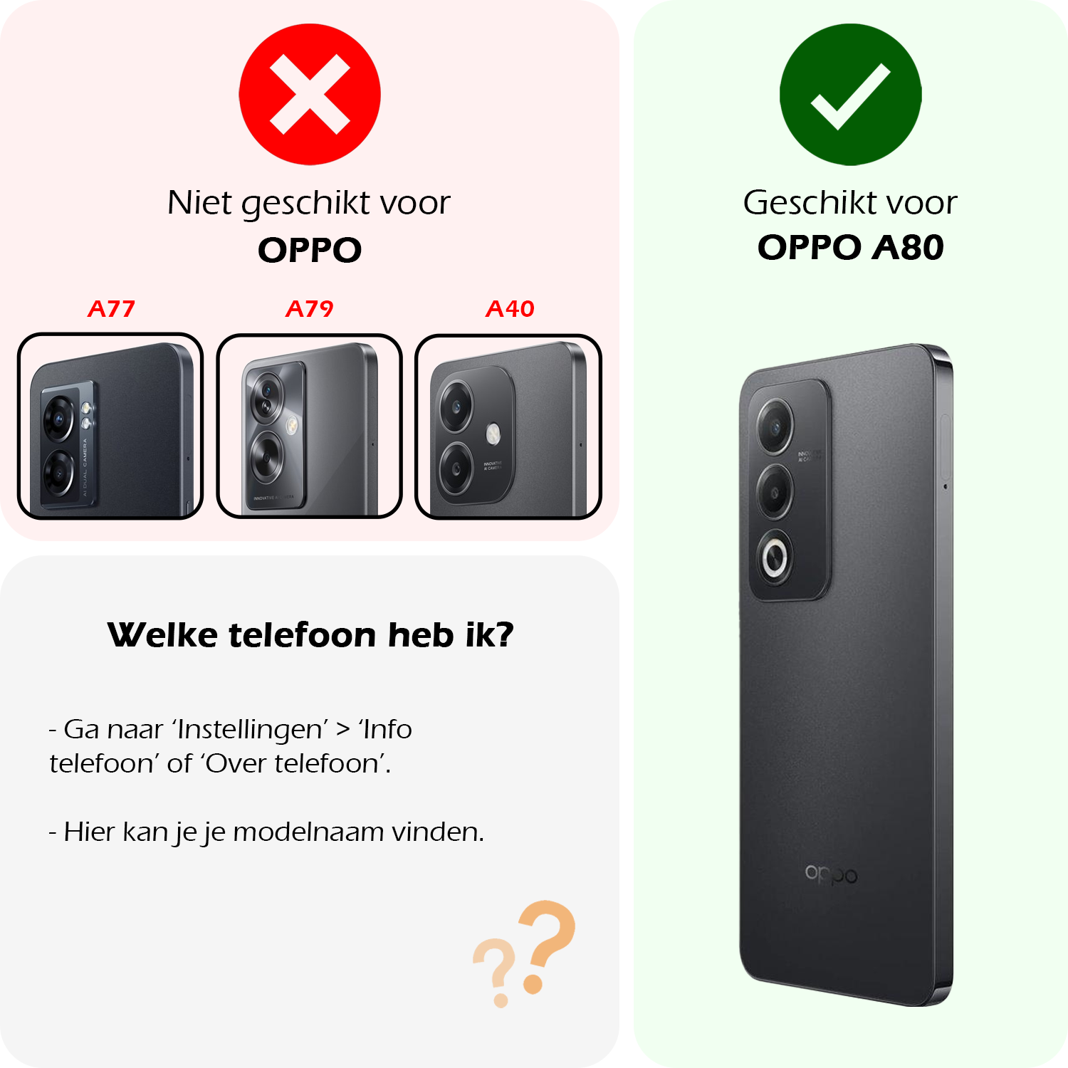 Nomfy Nomfy OPPO A80 Screenprotector Glas - 2 PACK