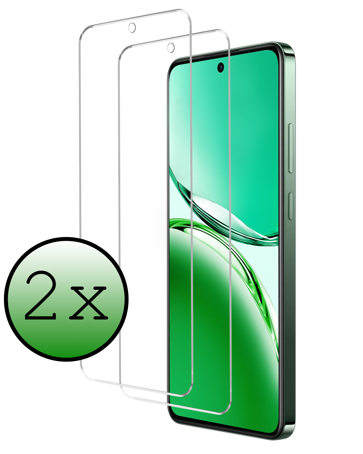 BASEY. BASEY. OPPO Reno 12F Screenprotector Glas - 2 PACK