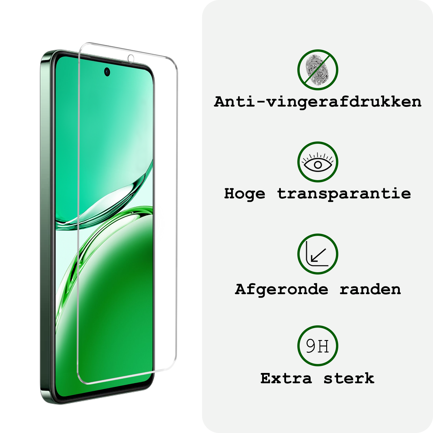 BASEY. BASEY. OPPO Reno 12F Screenprotector Glas - 2 PACK