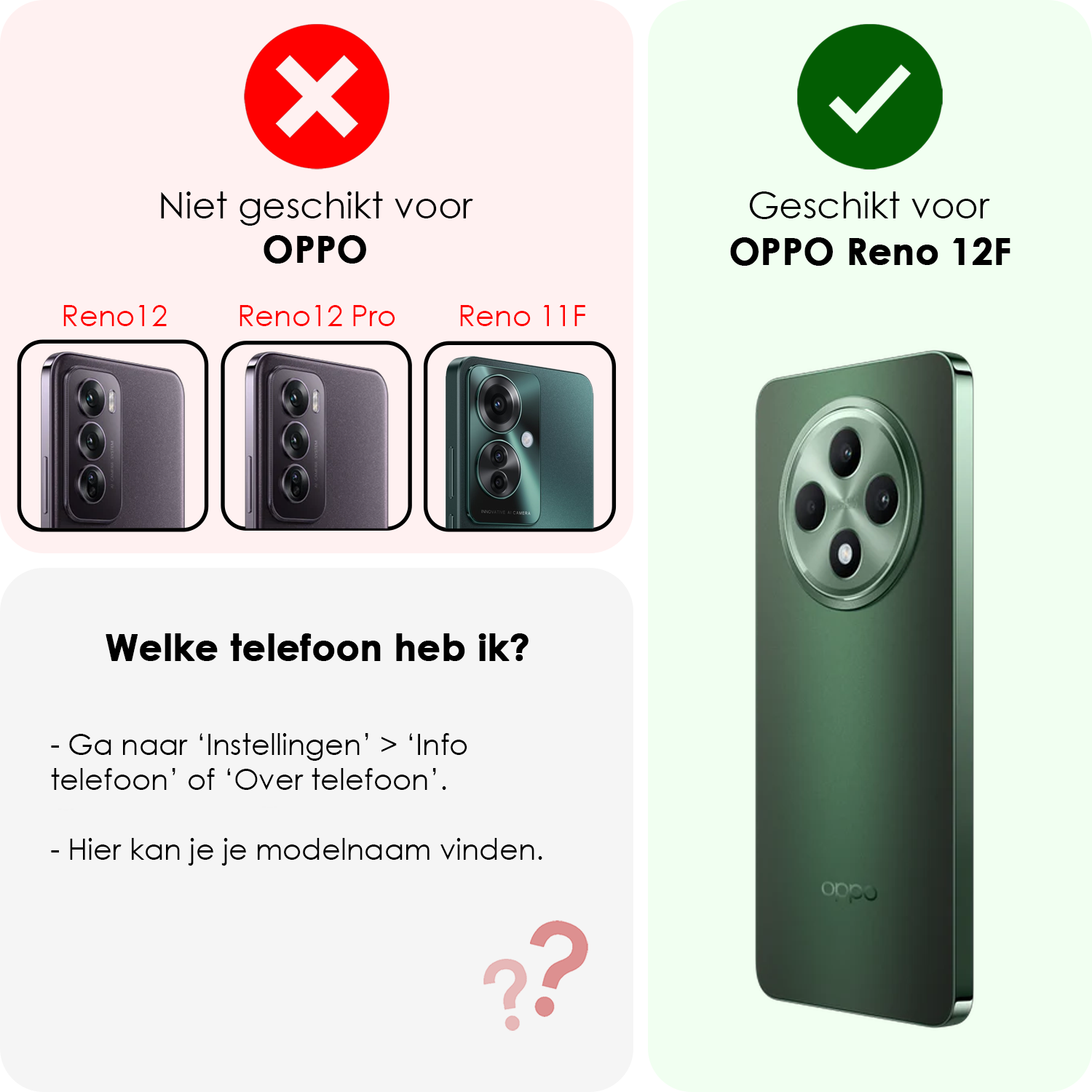 NoXx NoXx OPPO Reno 12F Screenprotector Glas - 2 PACK