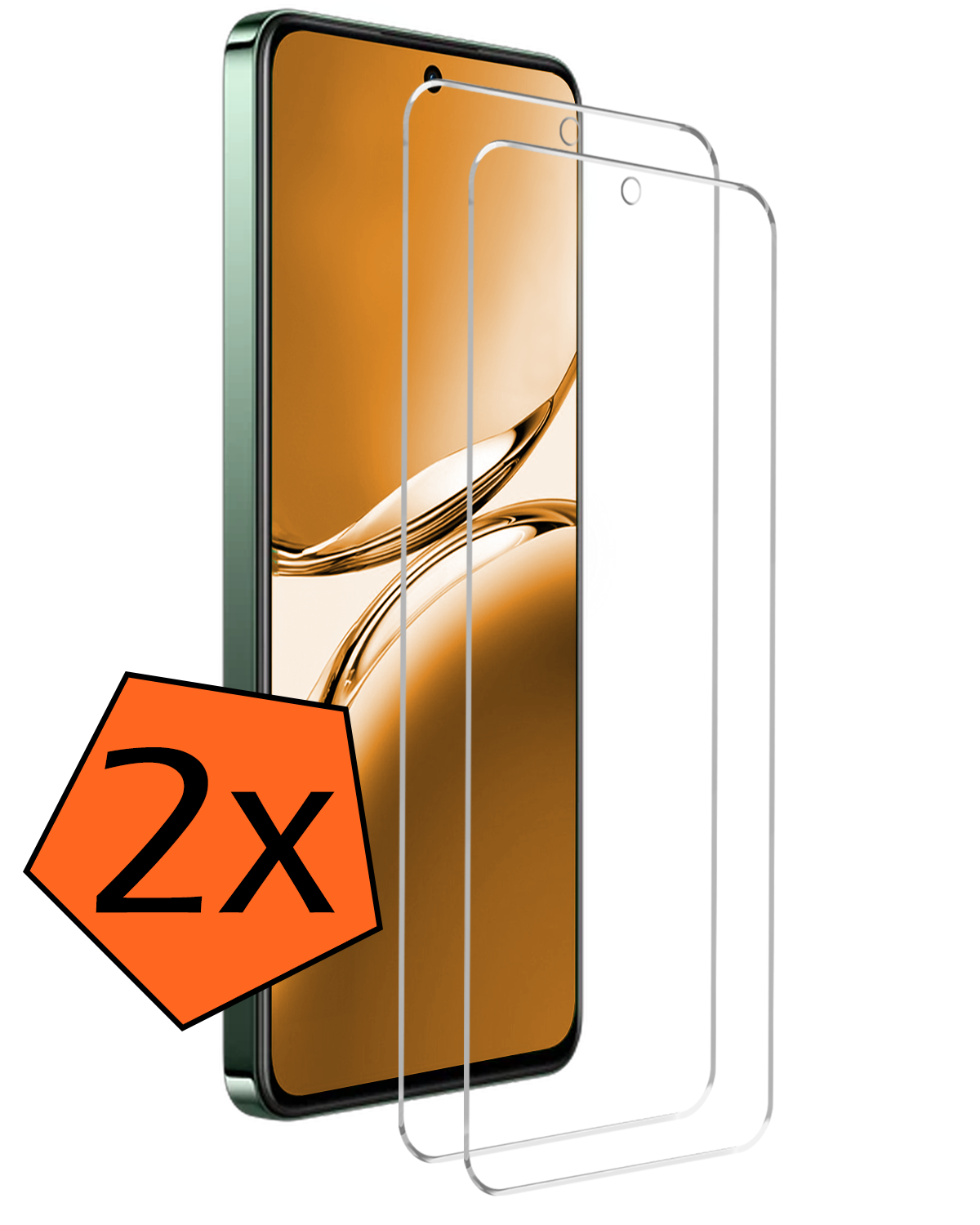 Nomfy Nomfy OPPO Reno 12F Screenprotector Glas - 2 PACK