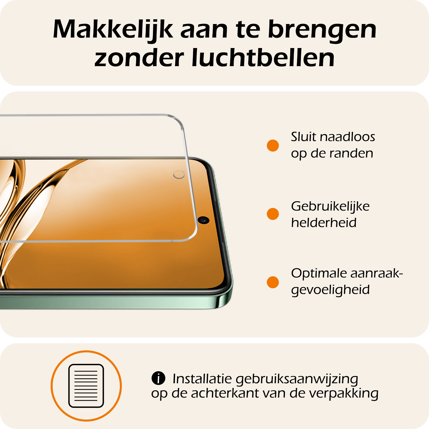 Nomfy Nomfy OPPO Reno 12F Screenprotector Glas