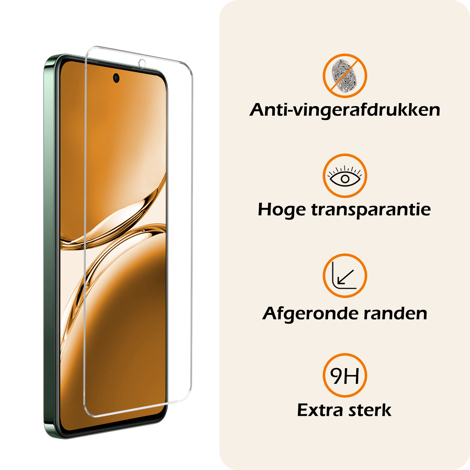 Nomfy Nomfy OPPO Reno 12F Screenprotector Glas - 2 PACK