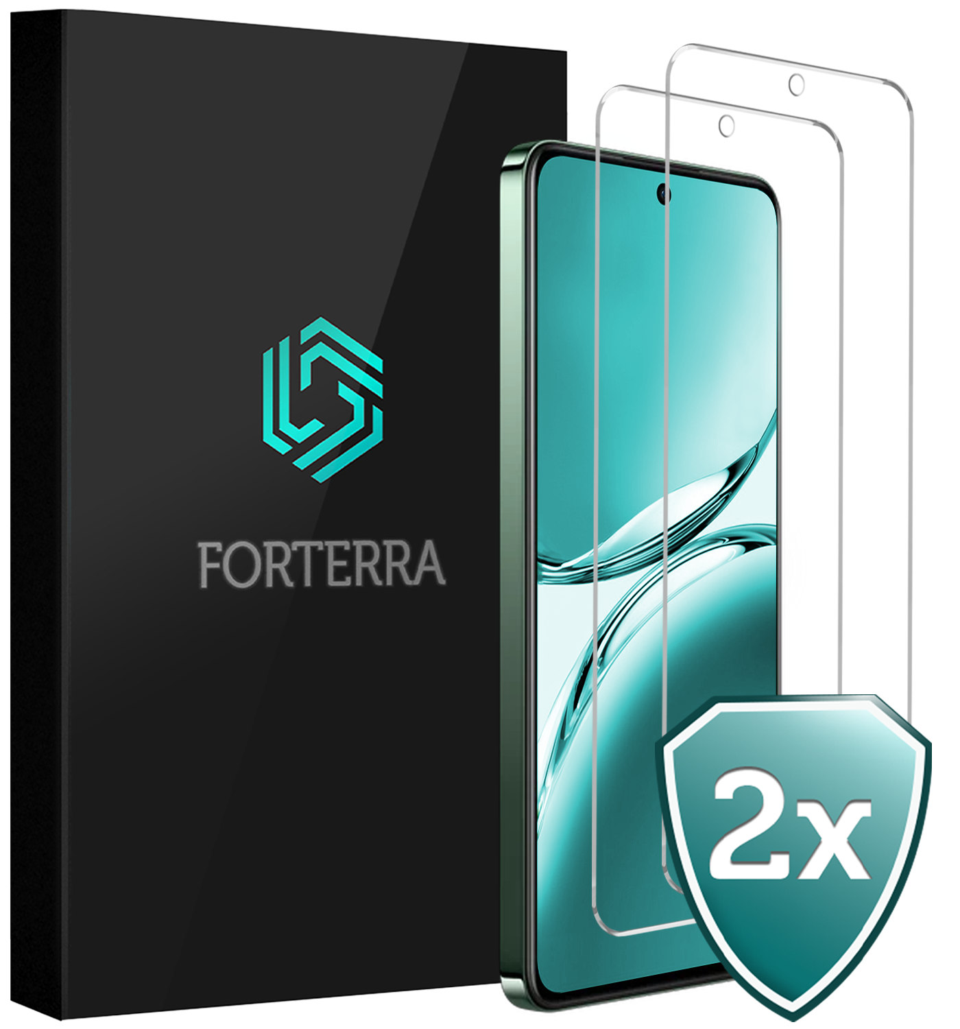 Forterra Forterra OPPO Reno 12F Screenprotector Glas - 2 PACK