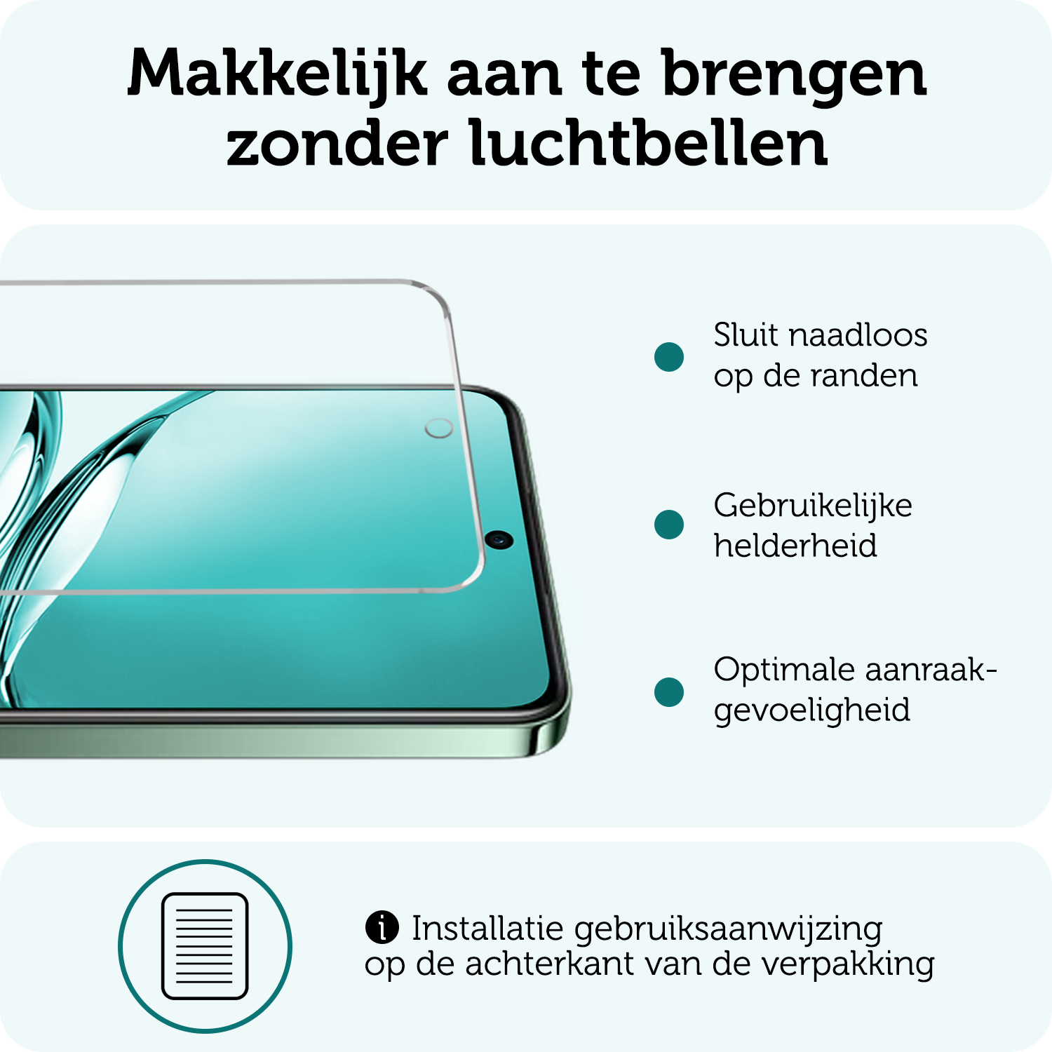 Forterra Forterra OPPO Reno 12F Screenprotector Glas - 3 PACK