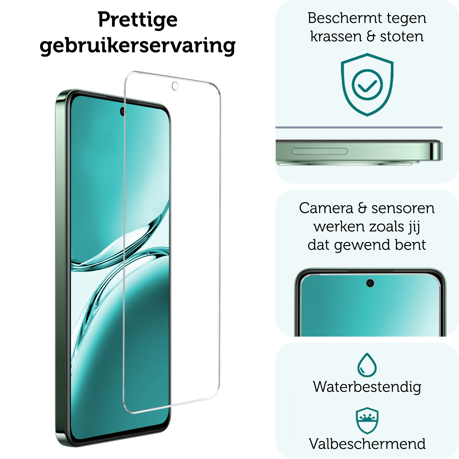 Forterra Forterra OPPO Reno 12F Screenprotector Glas - 3 PACK