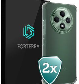 Forterra Forterra OPPO Reno 12F Hoesje Shockproof - Transparant - 2 PACK