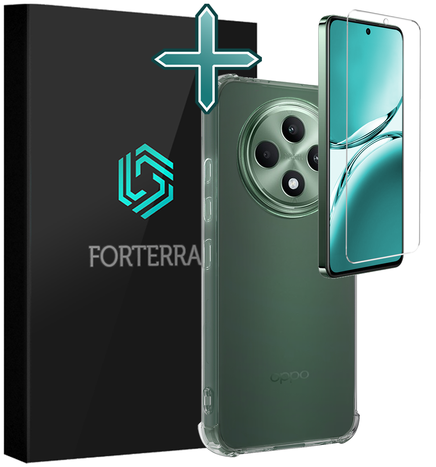 Forterra Forterra OPPO Reno 12F Hoesje Shockproof Met Screenprotector