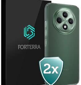 Forterra Forterra OPPO Reno 12F Hoesje Siliconen - Transparant - 2 PACK