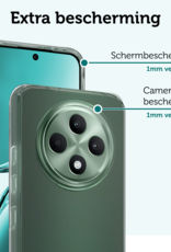 Forterra Forterra OPPO Reno 12F Hoesje Siliconen Met Screenprotector - Transparant