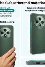 Forterra Forterra OPPO Reno 12F Hoesje Siliconen Met Screenprotector - Transparant