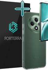 Forterra Forterra OPPO Reno 12F Hoesje Siliconen Met Screenprotector - Transparant