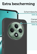 Forterra Forterra OPPO Reno 12F Hoesje Siliconen - Zwart
