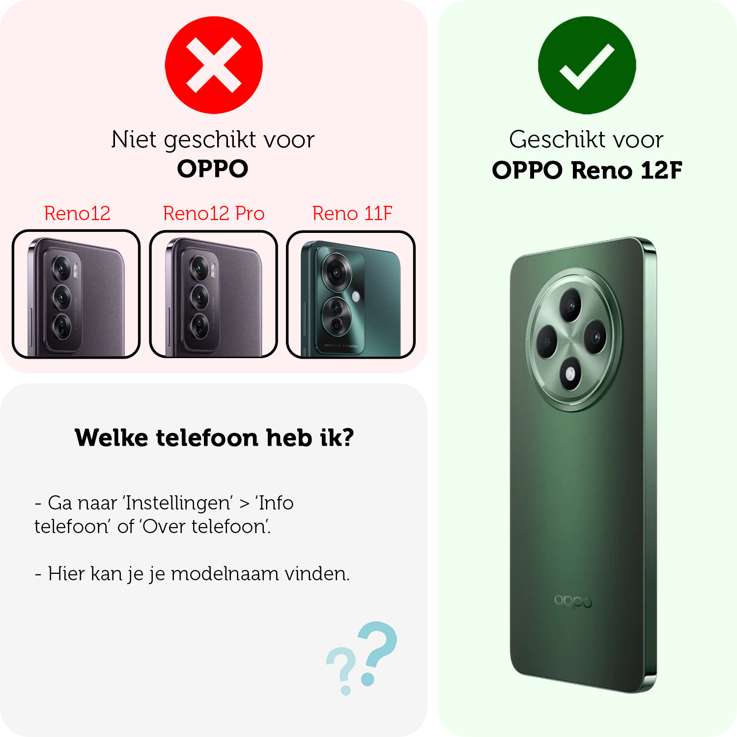 Forterra Forterra OPPO Reno 12F Hoesje Siliconen Met Screenprotector - Zwart