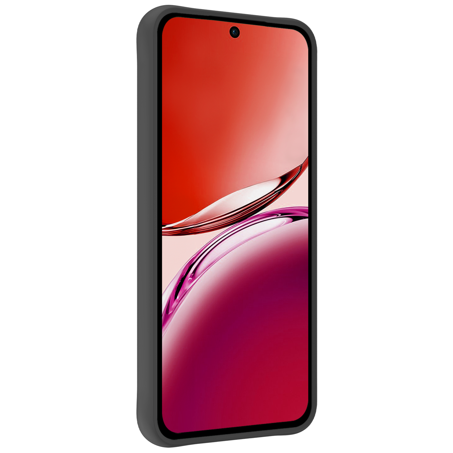 NoXx NoXx OPPO Reno 12F Hoesje Siliconen Met Screenprotector - Zwart