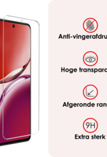 NoXx NoXx OPPO Reno 12F Hoesje Siliconen Met Screenprotector - Zwart
