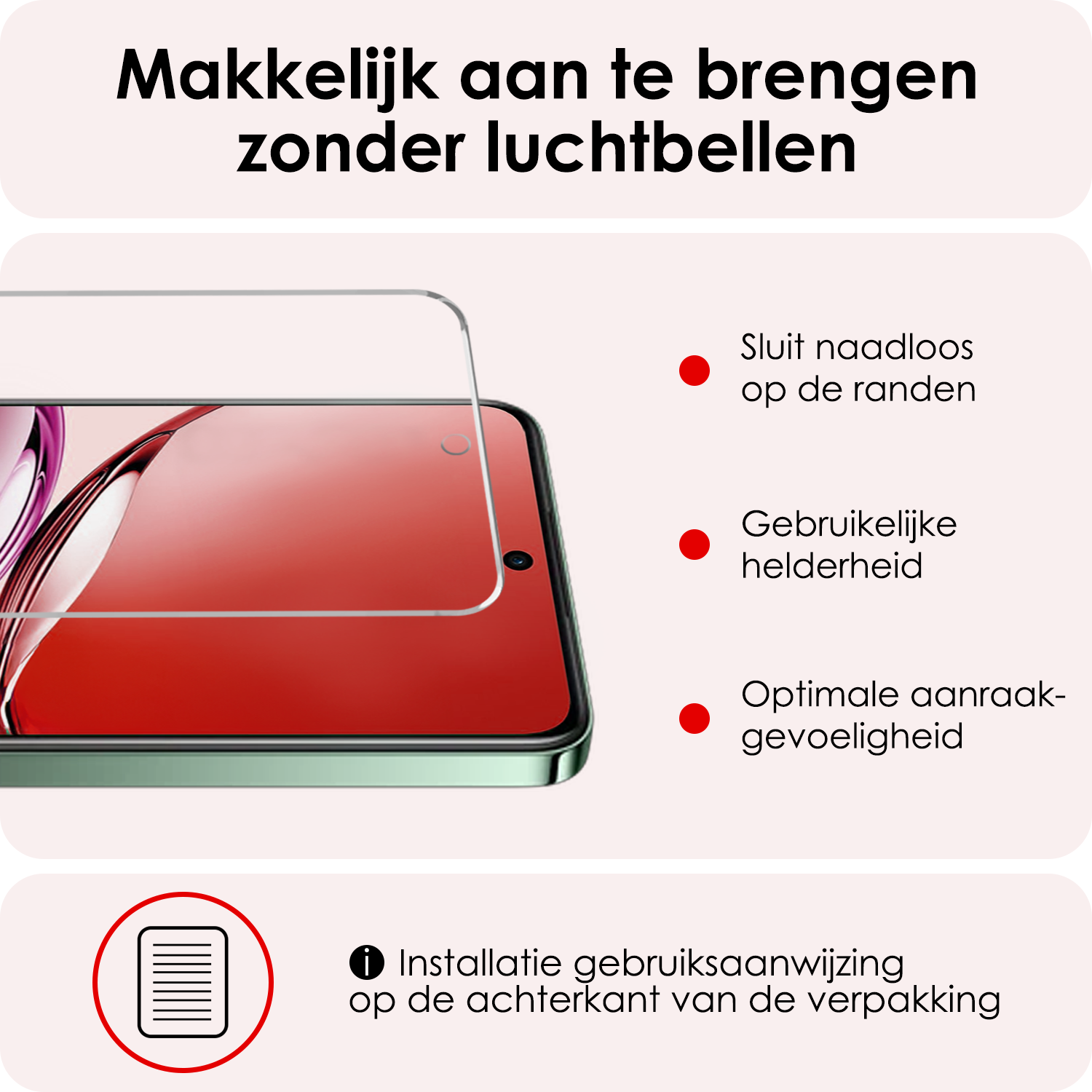 NoXx NoXx OPPO Reno 12F Hoesje Siliconen Met Screenprotector - Zwart