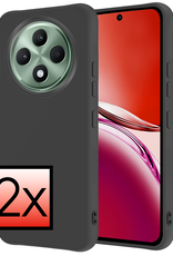 NoXx NoXx OPPO Reno 12F Hoesje Siliconen - Zwart - 2 PACK