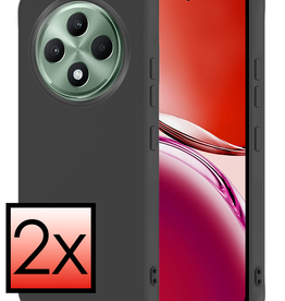 NoXx NoXx OPPO Reno 12F Hoesje Siliconen - Zwart - 2 PACK