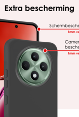 NoXx NoXx OPPO Reno 12F Hoesje Siliconen - Zwart